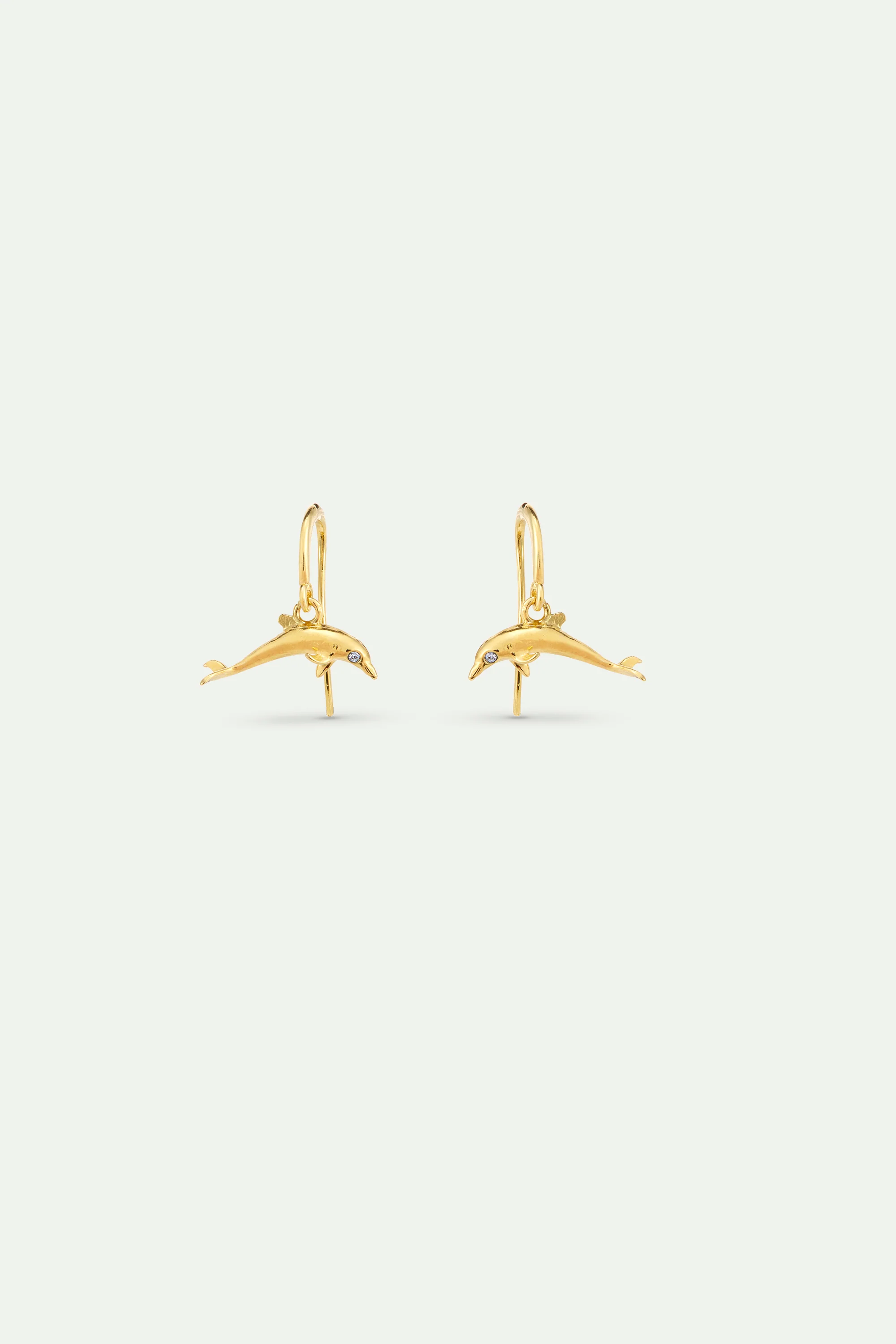Boucles d'oreilles dauphin doré