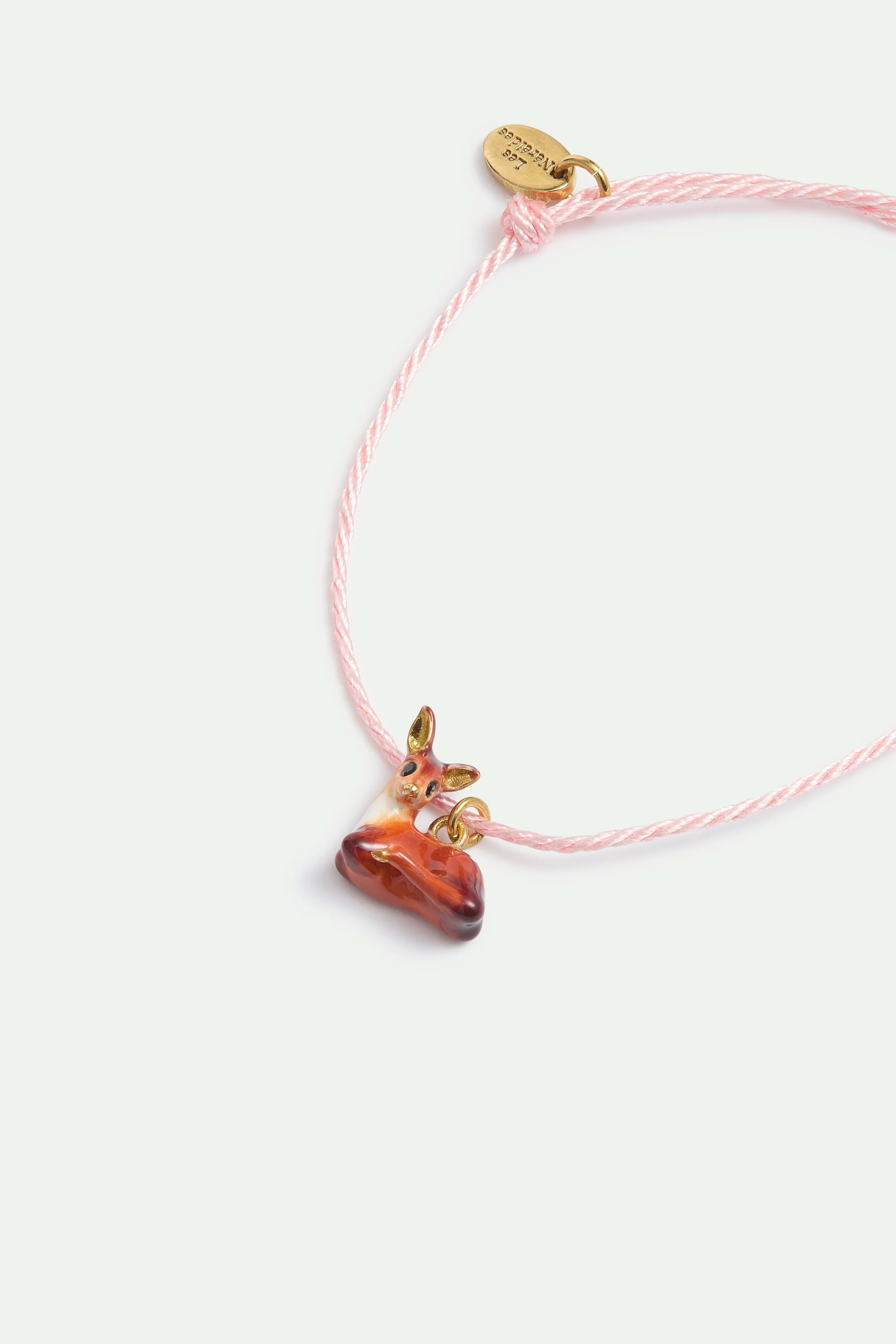 Bracelet corde rose faon - Image 2
