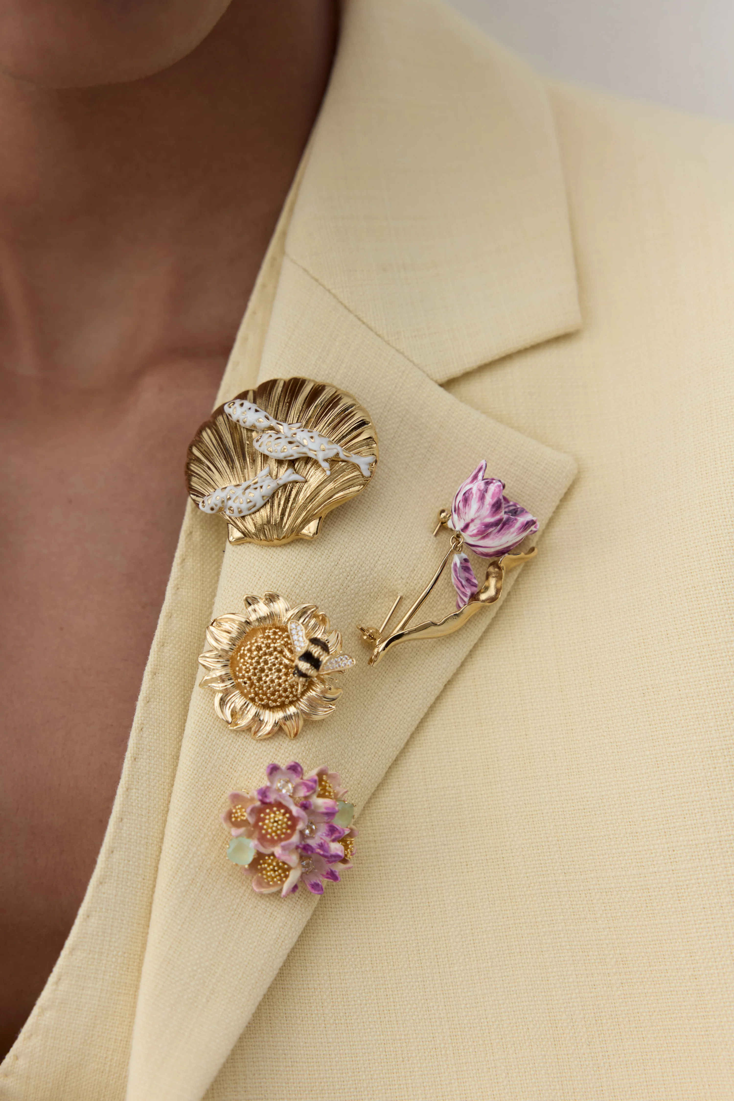 Broche tulipe violette - Image 4